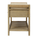 39" Upholstered Storage Bench with 2 Drawers and Shoe Rack