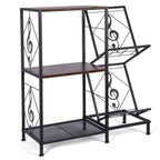 3-Tier Record Player Stand with Side Vinyl Display Holders