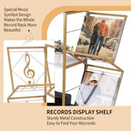 3-Tier Record Player Stand with Side Vinyl Display Holders