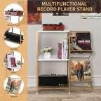 3-Tier Record Player Stand with Side Vinyl Display Holders