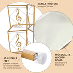 3-Tier Record Player Stand with Side Vinyl Display Holders