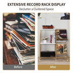 3-Tier Record Player Stand with Side Vinyl Display Holders
