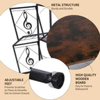 3-Tier Record Player Stand with Side Vinyl Display Holders