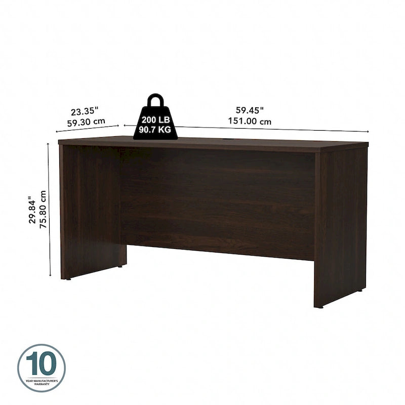 60W x 24D Credenza Desk with Cable Management