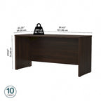 60W x 24D Credenza Desk with Cable Management
