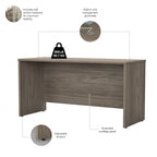 60W x 24D Credenza Desk with Cable Management