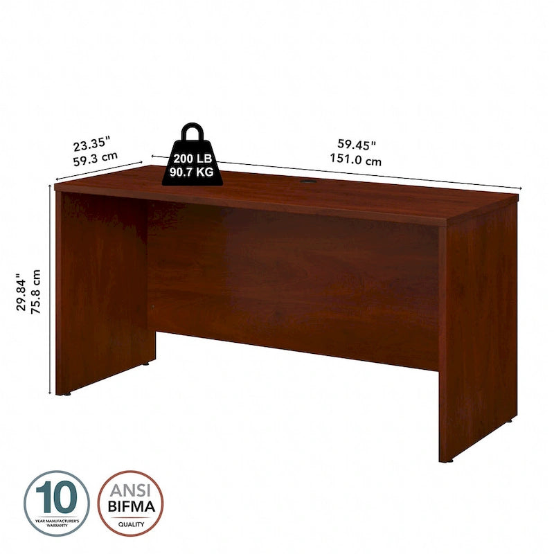 60W x 24D Credenza Desk with Cable Management