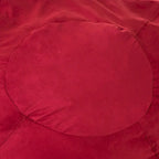 5-Foot Shredded Foam Bean Bag Chair with Removable Microsuede Cover, Lounge Seat for Kids & Adults, Red
