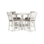 Counter Height Dining Table and Bar Stool Set (Set of 5)