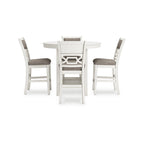 Counter Height Dining Table and Bar Stool Set (Set of 5)