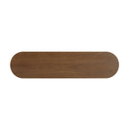 3-Tier Console Table with Fluted Wood Veneer and Open Shelves
