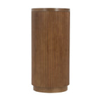 3-Tier Console Table with Fluted Wood Veneer and Open Shelves