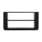 3-Tier Console Table with Fluted Wood Veneer and Open Shelves