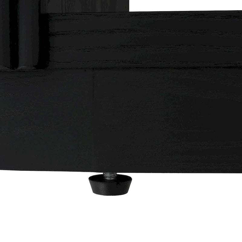 3-Tier Console Table with Fluted Wood Veneer and Open Shelves