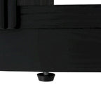 3-Tier Console Table with Fluted Wood Veneer and Open Shelves