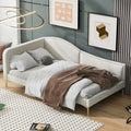 Upholstered Daybed with Headboard and Guardrail