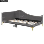 Upholstered Daybed with Headboard and Guardrail