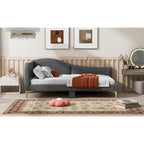 Upholstered Daybed with Headboard and Guardrail
