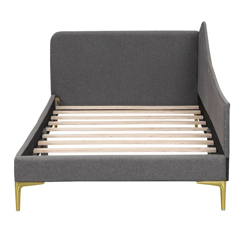 Upholstered Daybed with Headboard and Guardrail