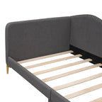 Upholstered Daybed with Headboard and Guardrail