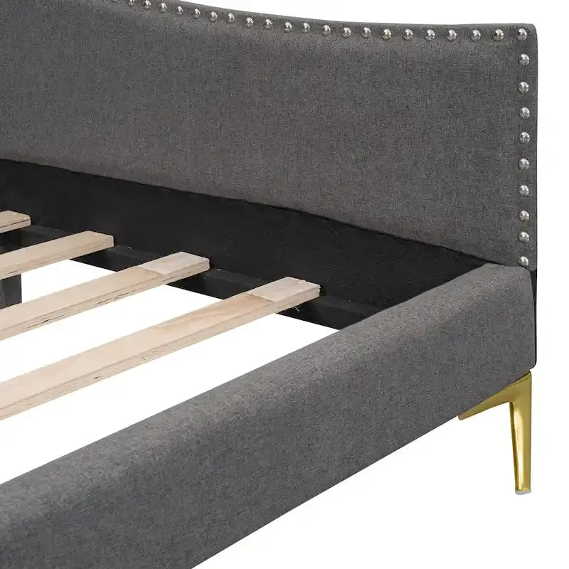Upholstered Daybed with Headboard and Guardrail