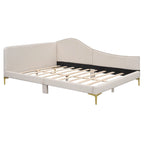 Upholstered Daybed with Headboard and Guardrail