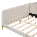 Upholstered Daybed with Headboard and Guardrail