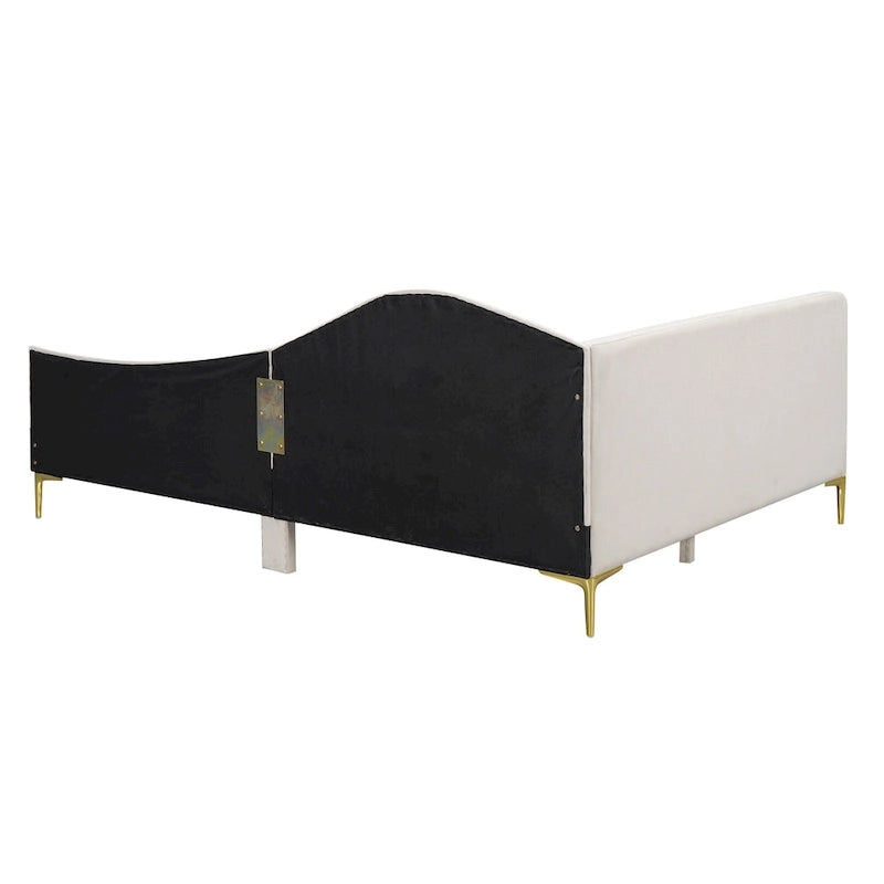 Upholstered Daybed with Headboard and Guardrail