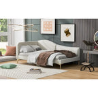 Upholstered Daybed with Headboard and Guardrail