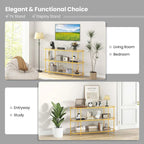 3-Tier TV Stand for TVs up to 65" with Tempered Glass Shelves