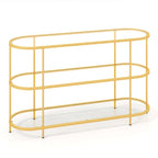 3-Tier TV Stand for TVs up to 65" with Tempered Glass Shelves