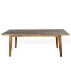 Acacia Wood Rectangular Dining Table, Light Brown, 86 Inch