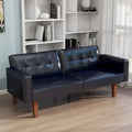 68 in. Twin Size Convertible Sofa Bed with Tufted Adjustable Split Back, 5 Colors - 22.44D x 68.11W x 28.74H
