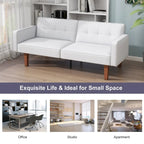 68 in. Twin Size Convertible Sofa Bed with Tufted Adjustable Split Back, 5 Colors - 22.44D x 68.11W x 28.74H