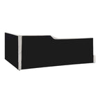 L-Shaped Daybed with Corduroy Upholstery, Solid Frame, 500 lbs Capacity
