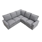 L-Shaped Power Recliner Sofa, 2-Seat Section, Linen Fabric