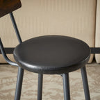 7-Piece Bar Table and Chairs Set with PU Leather Stools