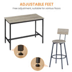 7-Piece Bar Table and Chairs Set with PU Leather Stools