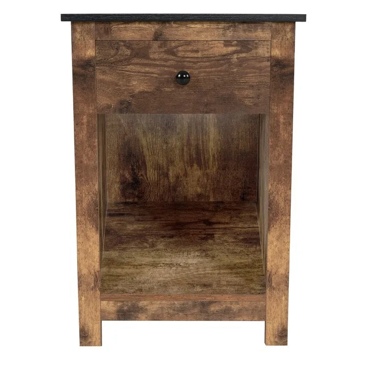 End Table with Drawer and Shelf 2 Tier Side Table Storage Cabinet Side Table with Drawer End Table with Storage