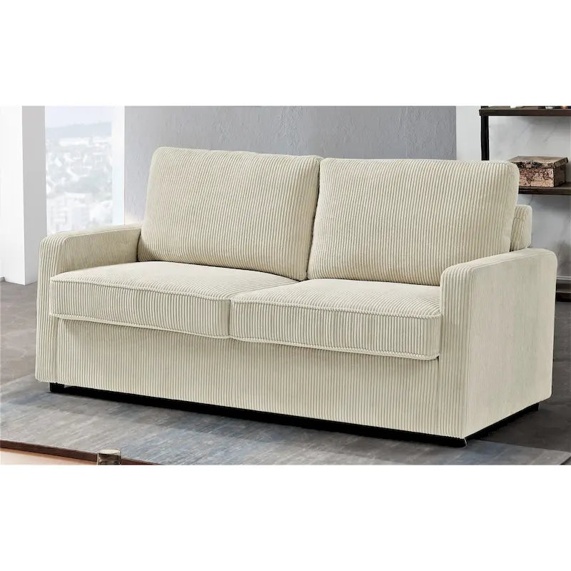Corduroy 70-Inch Square Arms Sofa Bed