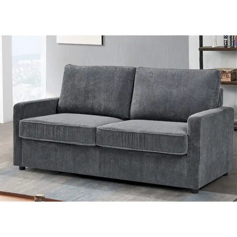 Corduroy 70-Inch Square Arms Sofa Bed