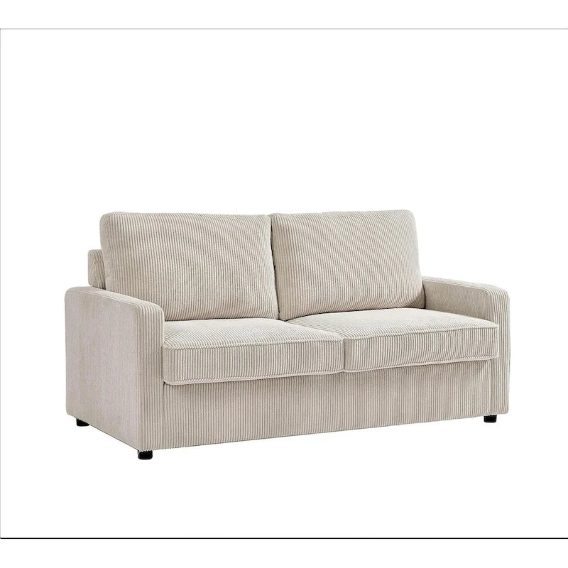 Corduroy 70-Inch Square Arms Sofa Bed