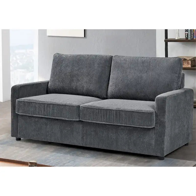 Corduroy 70-Inch Square Arms Sofa Bed