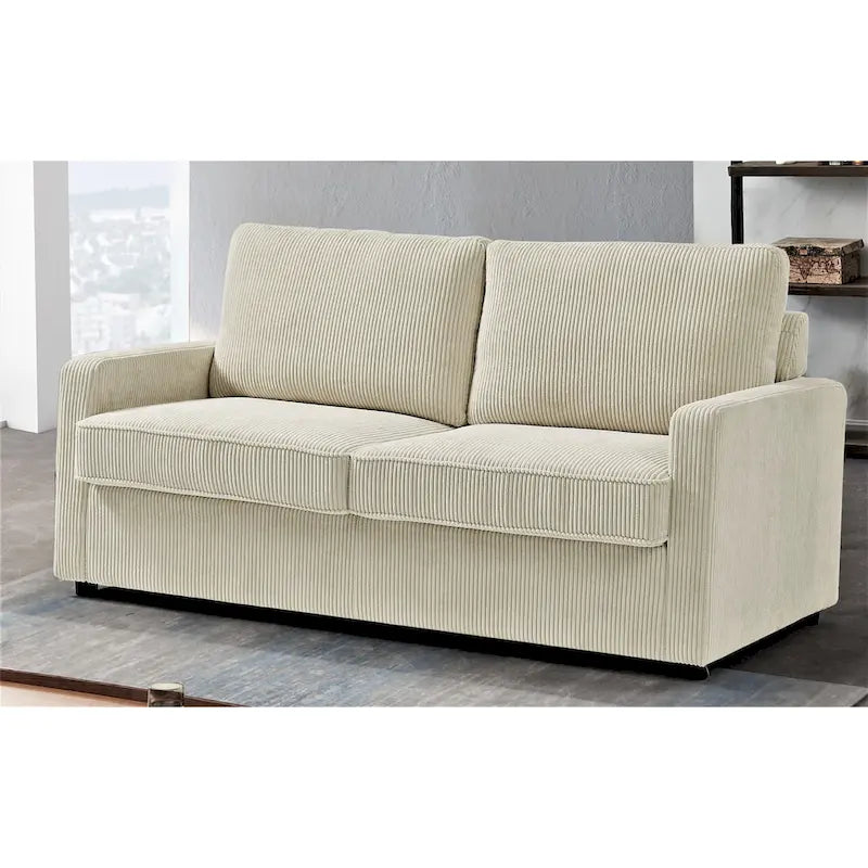Corduroy 70-Inch Square Arms Sofa Bed