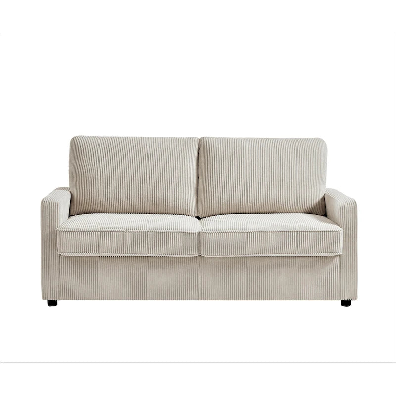 Corduroy 70-Inch Square Arms Sofa Bed