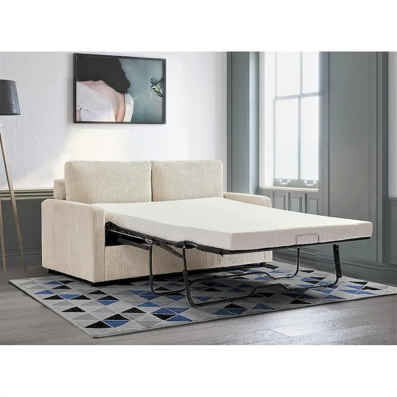Corduroy 70-Inch Square Arms Sofa Bed