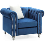 Velvet Crystal Accent Chair