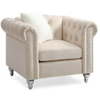 Velvet Crystal Accent Chair