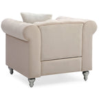 Velvet Crystal Accent Chair
