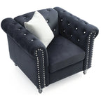 Velvet Crystal Accent Chair